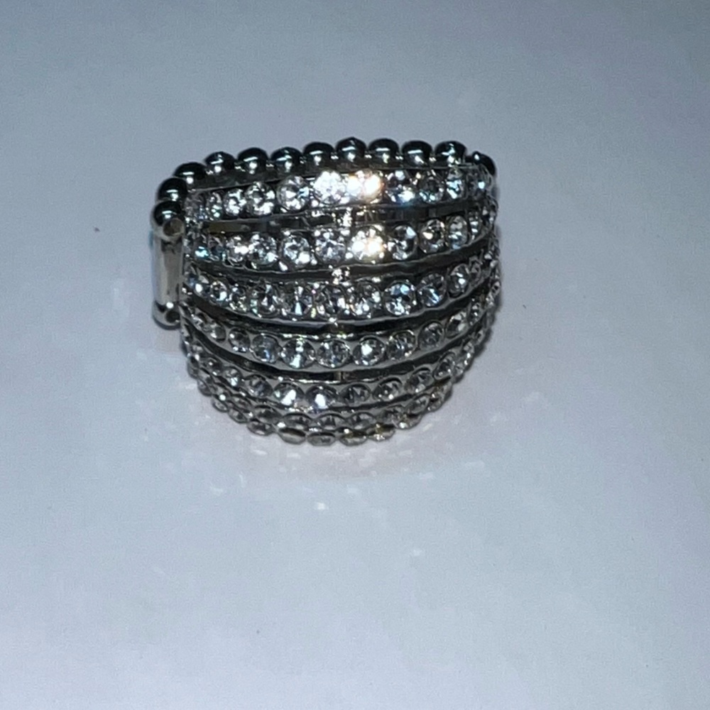 Silver Diamond Rhinestone Bling Adjustable Ring FREE 😌 with purchase